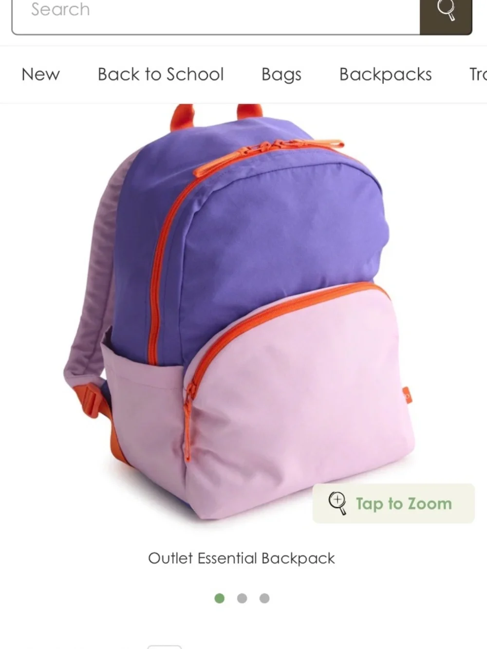 NWT VERA BRADLEY PURPLE COLOR BLOCK BACKPACK